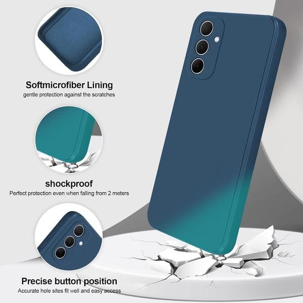 Silicone Case Compatible with Samsung Galaxy A35 5G, Full Body Silky Soft Phone Case with Camera Protection, Shockproof Case with Microfiber