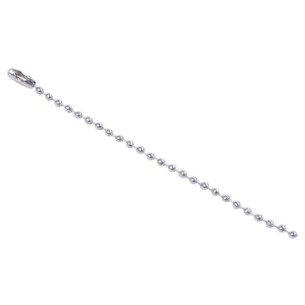 Rustfrit stål 10 cm længde 2,4 mm perlekæde 100 stk. sølvfarvet