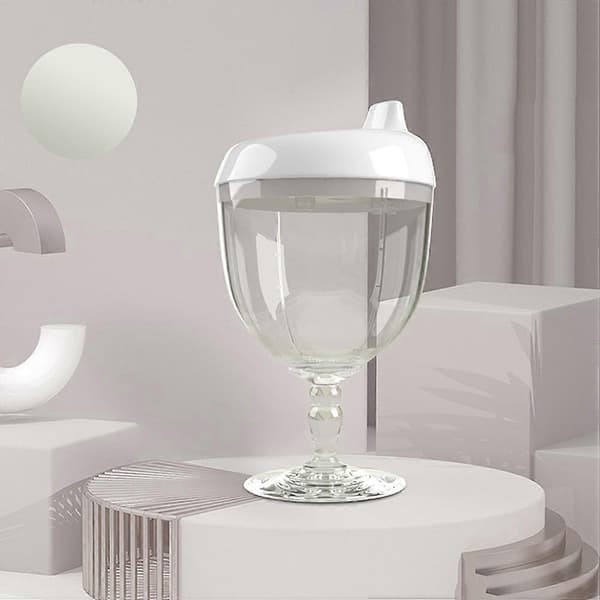 Vinglass Sippy Cup Sølesikker Drikkekopp for Barn Plast Sippy Cup med Lokk 150ML