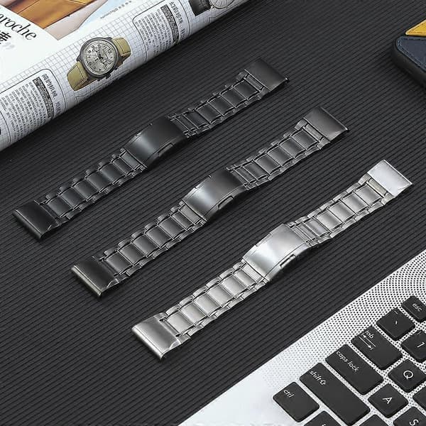 Titanium stålreim for Garmin Forerunner 965/955/945/935 Black
