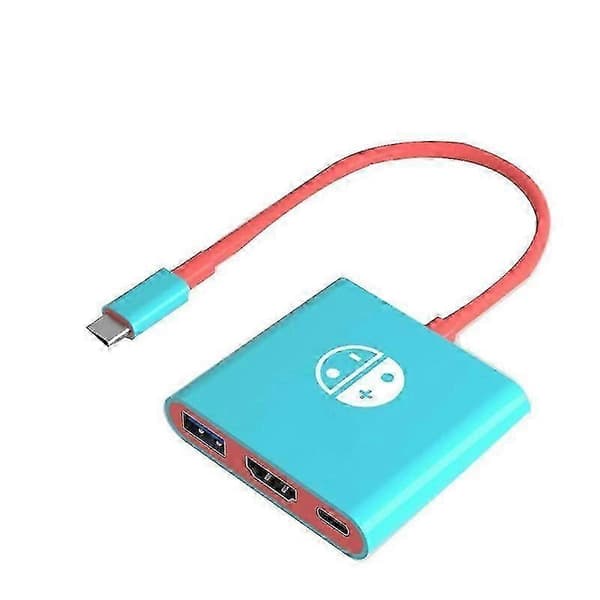 3-i-1 bærbar Switch TV-dokkingadapter for /OLED/ støtter Switch TV-modus Blue