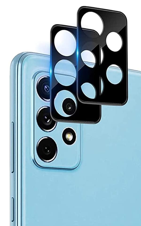 [2-pakkaus] Samsung A52/A72 Karkaistu lasinen linssisuoja - Musta 30