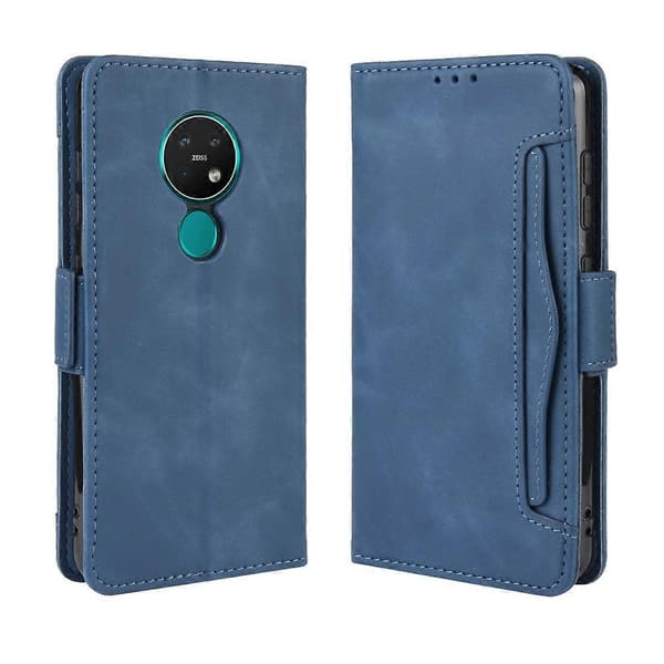 Plånboksfodral i läder för Nokia 7.2 / 6.2 Blue