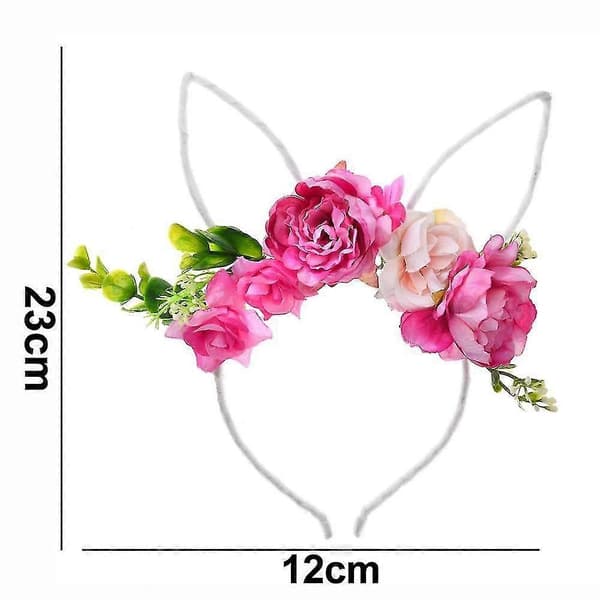 Påskehareørehodebånd med blomsterhodeplagg for kvinner og jenter, 2269 shape3