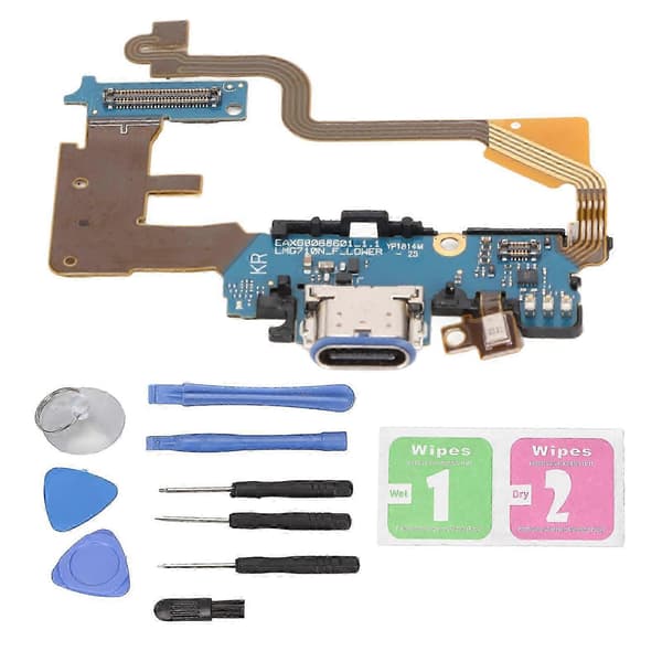 USB-ladeport Dock-kontaktkort Flexkabel-erstatning for LG G7 ThinQ koreansk versjon 2025