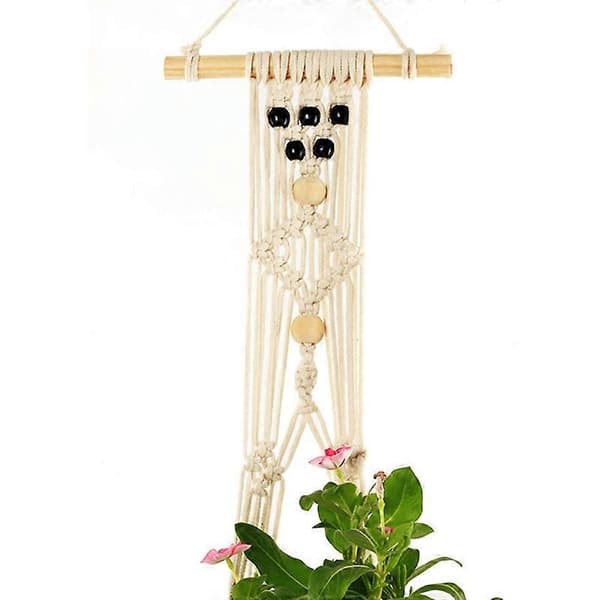 Dubbeldäckad L-typ Makrame Hängande Blomkrukor Dekoration