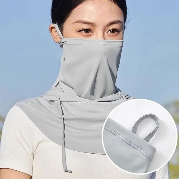 Deksel Solhette Hatt UV-beskyttelse Issilke Skjerf Dark gray