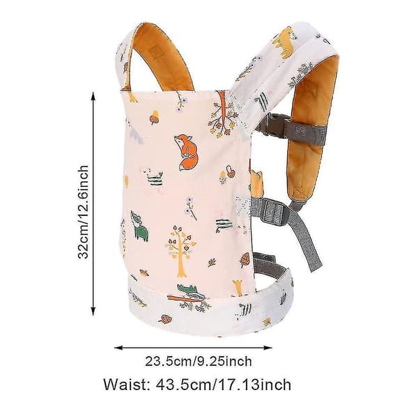 Adjustable Doll Carrier with Adjustable Front and Back Straps Forest