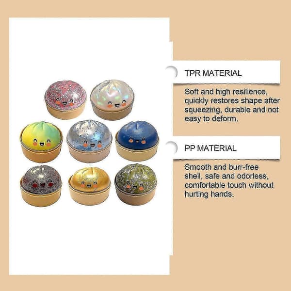 Dumpling Squishy Mystery, 4 tommer Jumbo Dumpling Stressbold Blød Klembar Dekompression Dej til Voksne New_vv1 C