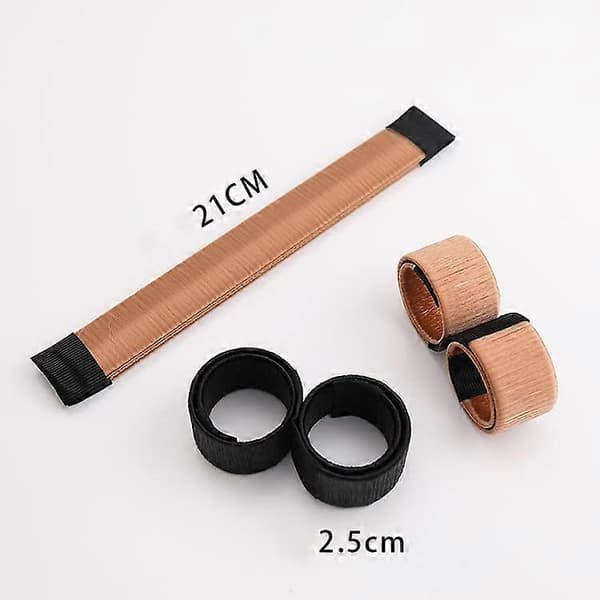 2 stk. Hårstylingtilbehør, Piger Hår Chignon Fletningssæt mørkebrun+brun+sort