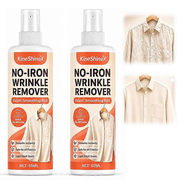 Strygefri rynkefjerner stofglatningsspray - 50ML 2PCS