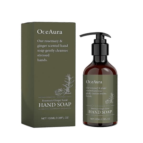 Exquisite Rosemary & Ginger Hand Soap, Moisturizing Liquid Hand Soap with Rosemary Ginger Scent