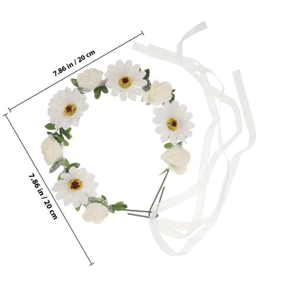 Blomsterkrans Hårkrans for dekorasjon Brudehodeplagg Hvit Girlander