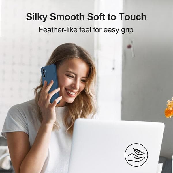 Silicone Case Compatible with Samsung Galaxy A35 5G, Full Body Silky Soft Phone Case with Camera Protection, Shockproof Case with Microfiber