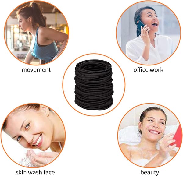 60 stykker Scrunchies Fløjl - Scrunchies - Hårelastik - Elastikbånd - Elastisk - Kvinder - Damer - 60 stykker Basis Sæt