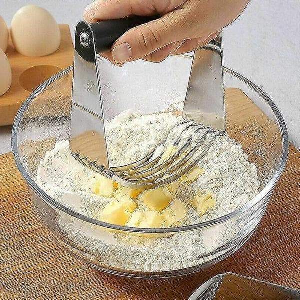 Deigkutter i rustfritt stål med mykt grep, deigkutter, bakverk, melmikser