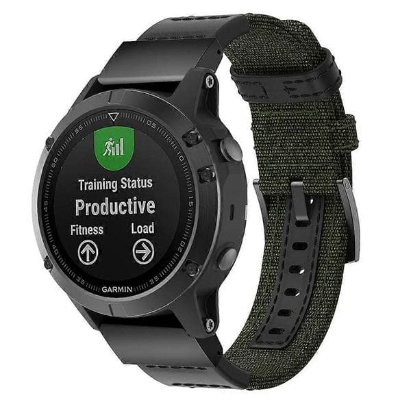 Kellon ranneke Garmin Fenix5 Plus -kellolle Army Green
