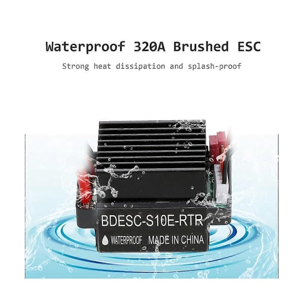 RC & Båt R/C Hobby 6-12V Børstet Motor Hastighetskontroller ESC 320A Børstet Motor Hastighetskontroller for Svart