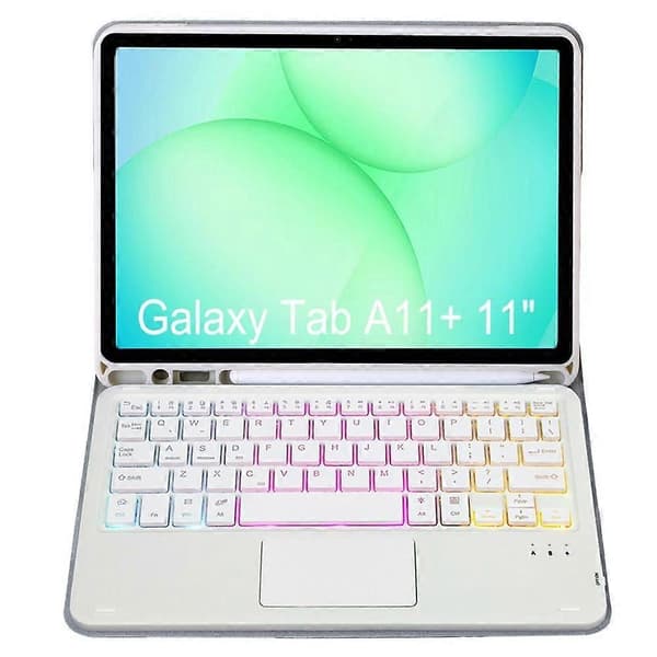 Til Samsung Galaxy Tab A11+ Bluetooth-tastatur tablet-etui Grey