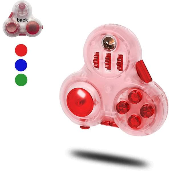 11 Function Fidget Spinner - Stress Relief for ADHD/Autism - All Ages Red