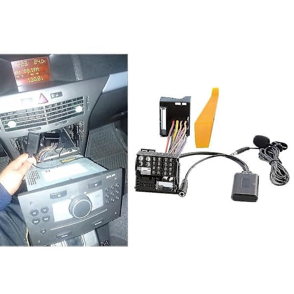Bil Bluetooth 5.0 Aux-kabel Mikrofon Handsfree Mobilsamtal Adapter för Opel Cd30 Mp