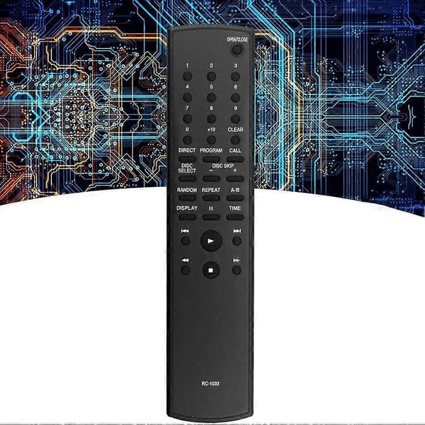 RC-1033 erstatningsfjernkontroll for Denon AV-mottaker effektforsterkerkontroller Black