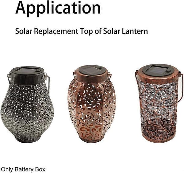 2-pak solcellelygter erstatning til bordlampe, terrasse, 7 cm [Energiklasse A]