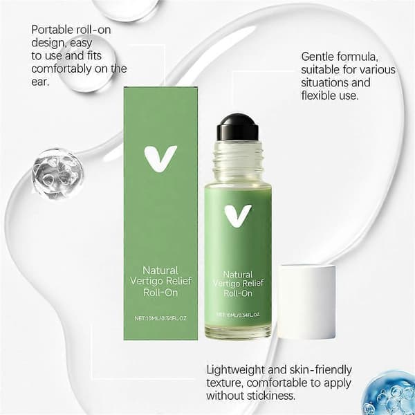 Vertigo Relief Roll-On Peppermints Roll on Stick Naturliga Vertigo-behandlingar som stöder lindring av yrsel 2pcs