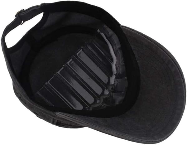 Herr Vintage Cap Justerbar Militær Cap Army Kadetthatt Bomull B