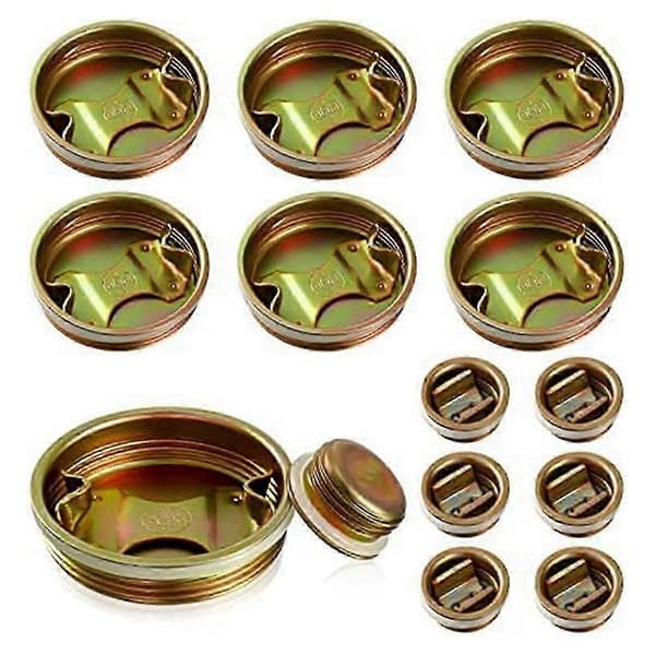 12-pack stålplugg för fat, 6 cm och 3 cm hålplugg, 55-gallons fatlock, metallpluggar med bs
