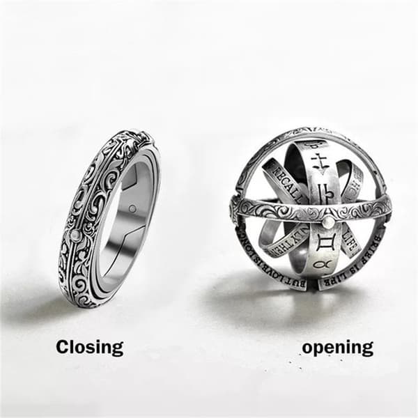 Snurrande ring stressreducerande leksak silverguld 2 st snurrande ring
