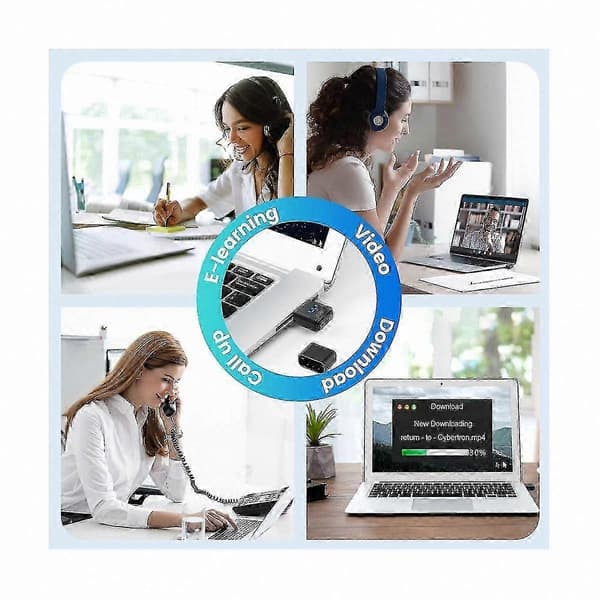 USB-musjiggler med tilstandskontakt og digitalt display black