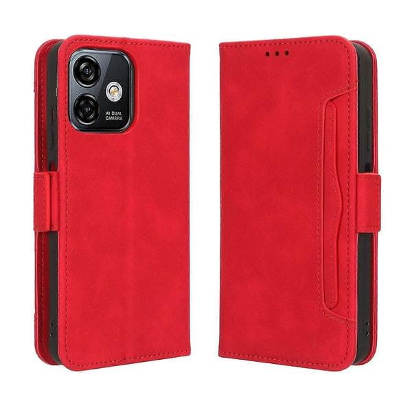 Skin Feel læderetui til Ulefone Note 16 Pro 26-27s Red