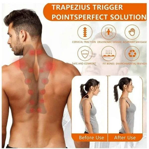 Triggerpunktsmassager, ergonomisk för muskelavslappning Black cervical spine
