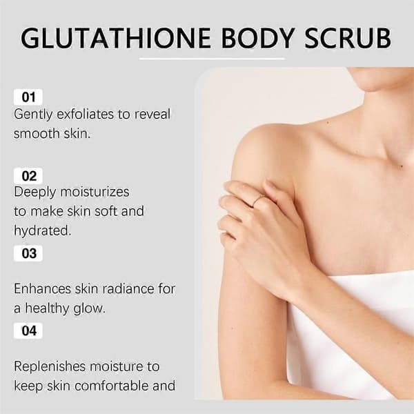 Glutation kroppsskrubb Tone-Up Boosters Hydrerende Eksfolierende kroppsskrubber Beriket med Niacinamid 1st
