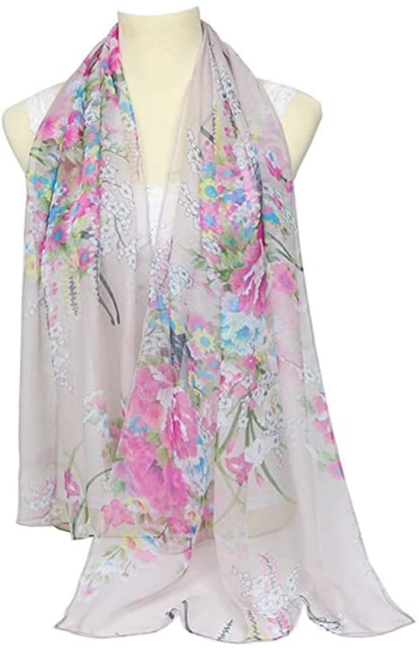 Lette mode tørklæder til kvinder, trykt blomstermønster, sjal, wraps, A06