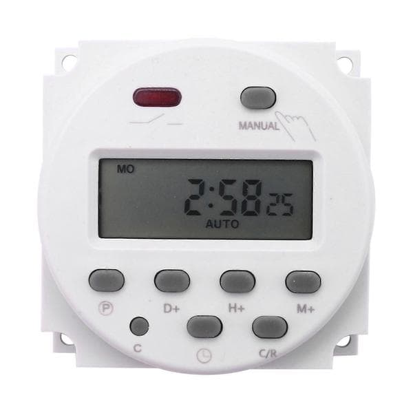 Ny LCD Digital Kontrol Strøm Programmerbar Timer DC 12V 16A Tidsrelæafbryder (sammenfiltring)