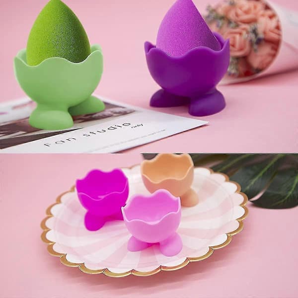 10 Silicone Egg Cups, Widesmart Colorful Egg Steamer Egg Poachers Kitchen Boiled E-wtake