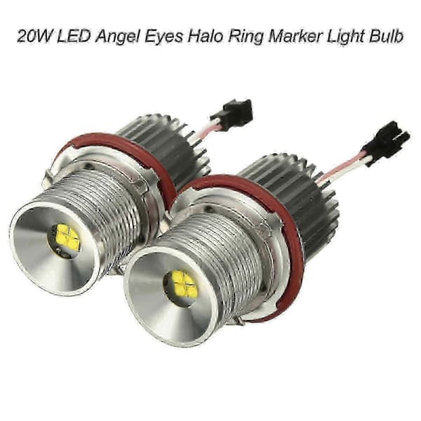 2 kpl 20W LED Angel Eyes Halo -rengasmerkkivalopolttimon vaihto BMW E87 E39 M5 M6 E83 X3 E60 E63 E65 E66 E53 X5 Edition 0922_cdb1