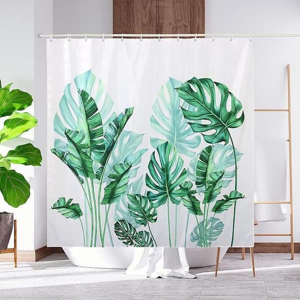 Mugresistent bruseforhæng (180*200cm store hvide blade Pr