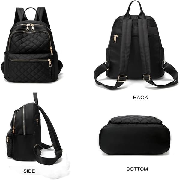 Small and Lightweight Backpack - Women's Waterproof Anti-theft Mini Backpack, Black, Small