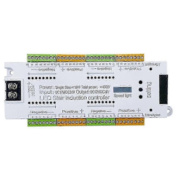Automatisk 32-kanals trappbelysning LED-rörelsesensor trappljusregulator kit för trappor FleWhite 0,5 5