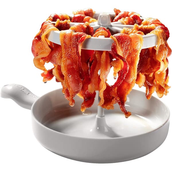 Microwave Bacon Rack, Crispy Fat-Free BPA-Free Dishwasher Safe, For Kitchen Dorm Quick Meals