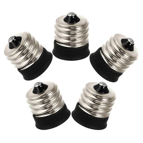 5 stk. holdbar E17 til E14-adapter E17 til E14 lampebasekonverter for utskifting