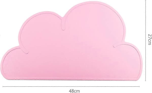 2 st molnformade halkfria hopfällbara bärbara värmebeständiga barnserviser (blå, rosa)