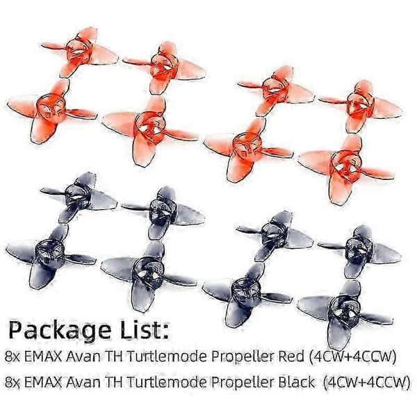 16 stk for EMAX Avan Tinyhawk TH Propell 40mm 4-blad 1,5mm hull plast 29