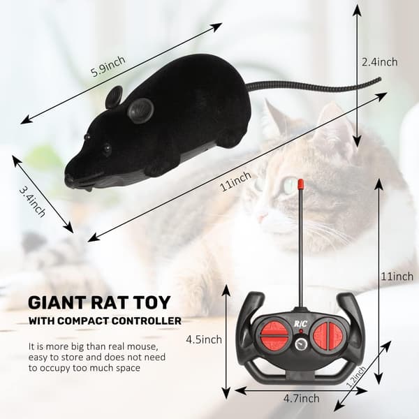 Remote Control Mouse Cat Toy, Interactive Moving Cat Toys Wireless Electronic RC Rat Mice Pet Toys