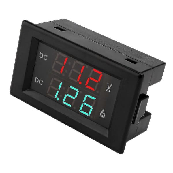 Spændingsstrømdisplay, DC 4,5-100V Digital Voltmeter Ammeter Multimeter Panel, 0-50A Spændingstester Måler Amp Detektor, LED Spændingsstrømovervågning G