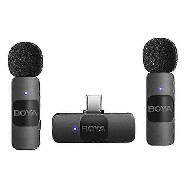 trådløs mikrofon BOYA BY-V20 til video med USB-C opladning MultiColor
