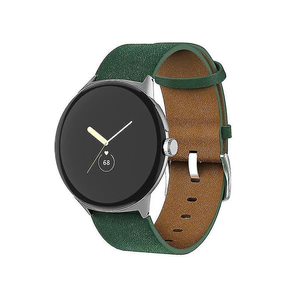 Erstatningslærreim kompatibel med Google Pixel Watch Grön